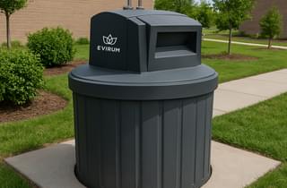 Semi buried container