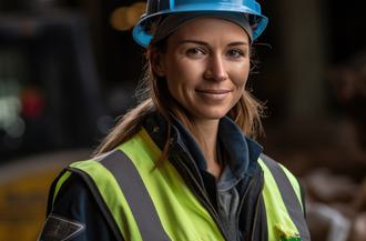 Femme employée souriante